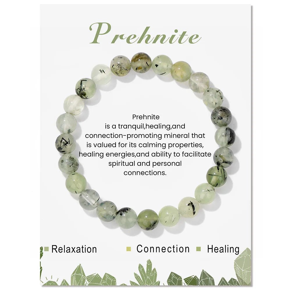 Natural Stone Quartz Beads Bracelet With An Information Card SELECTION - ALOE WINGS STORE