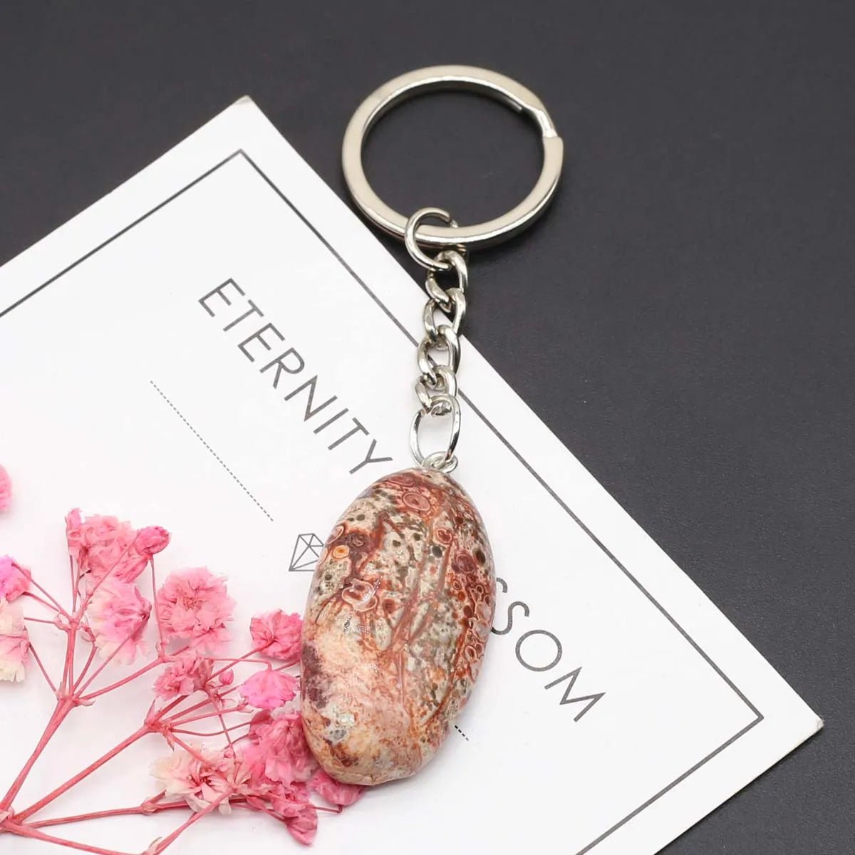 Natural Stones Keychains SELECTION - ALOE WINGS STORE