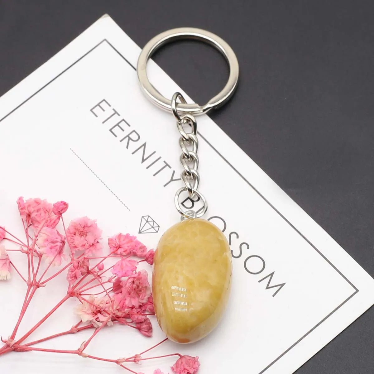 Natural Stones Keychains SELECTION - ALOE WINGS STORE