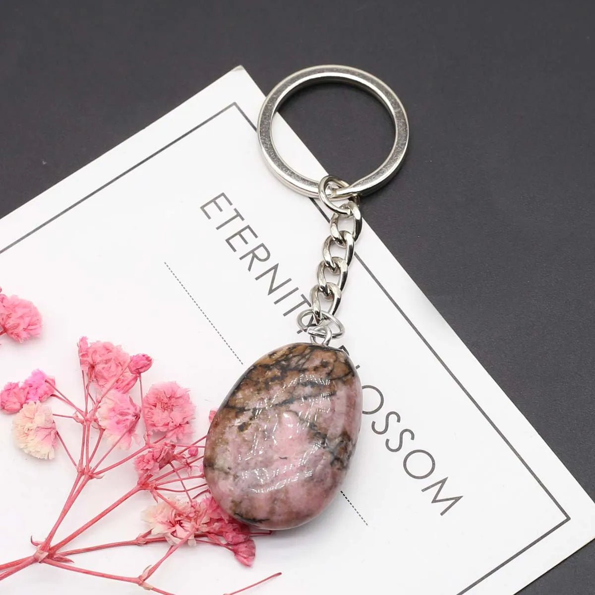 Natural Stones Keychains SELECTION - ALOE WINGS STORE