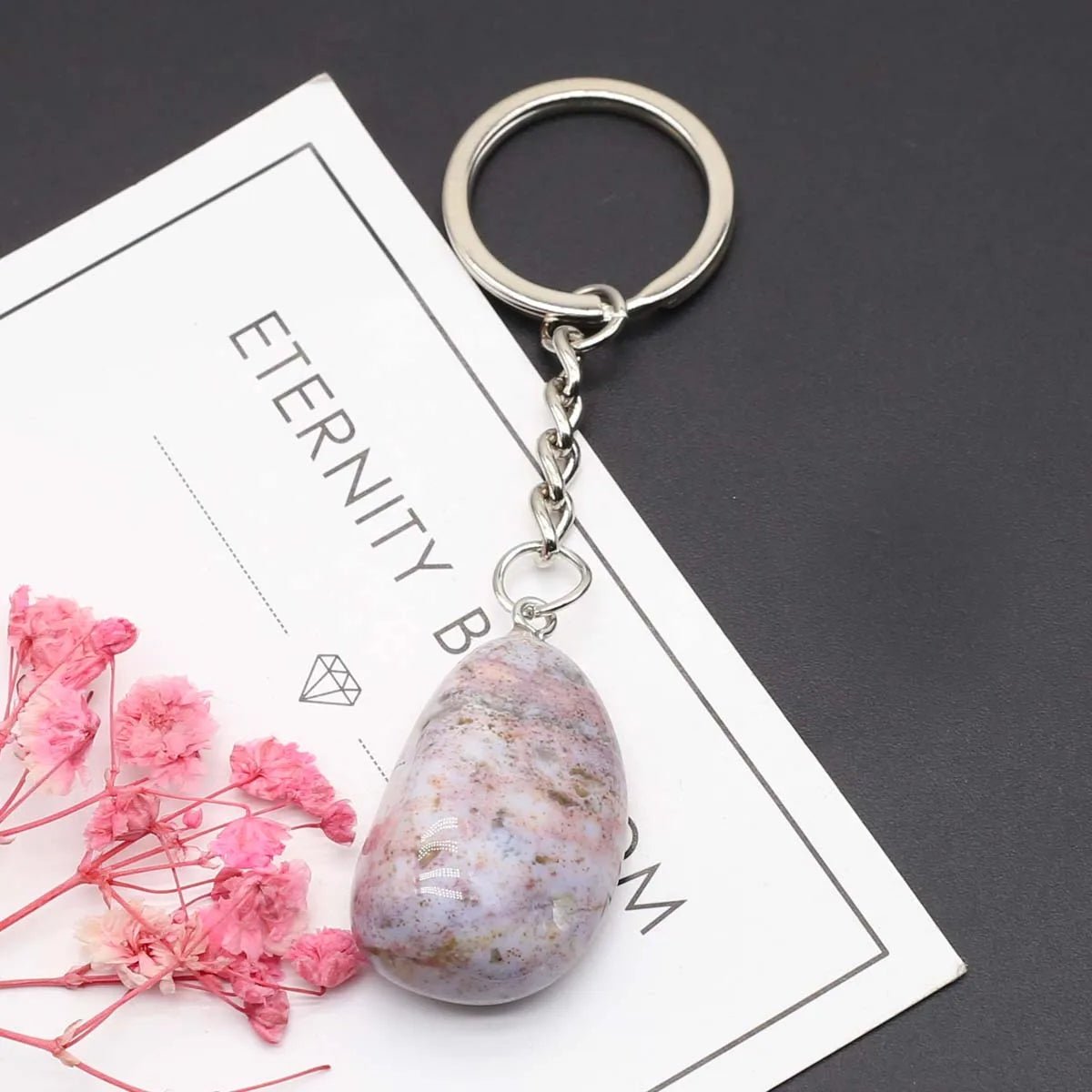 Natural Stones Keychains SELECTION - ALOE WINGS STORE