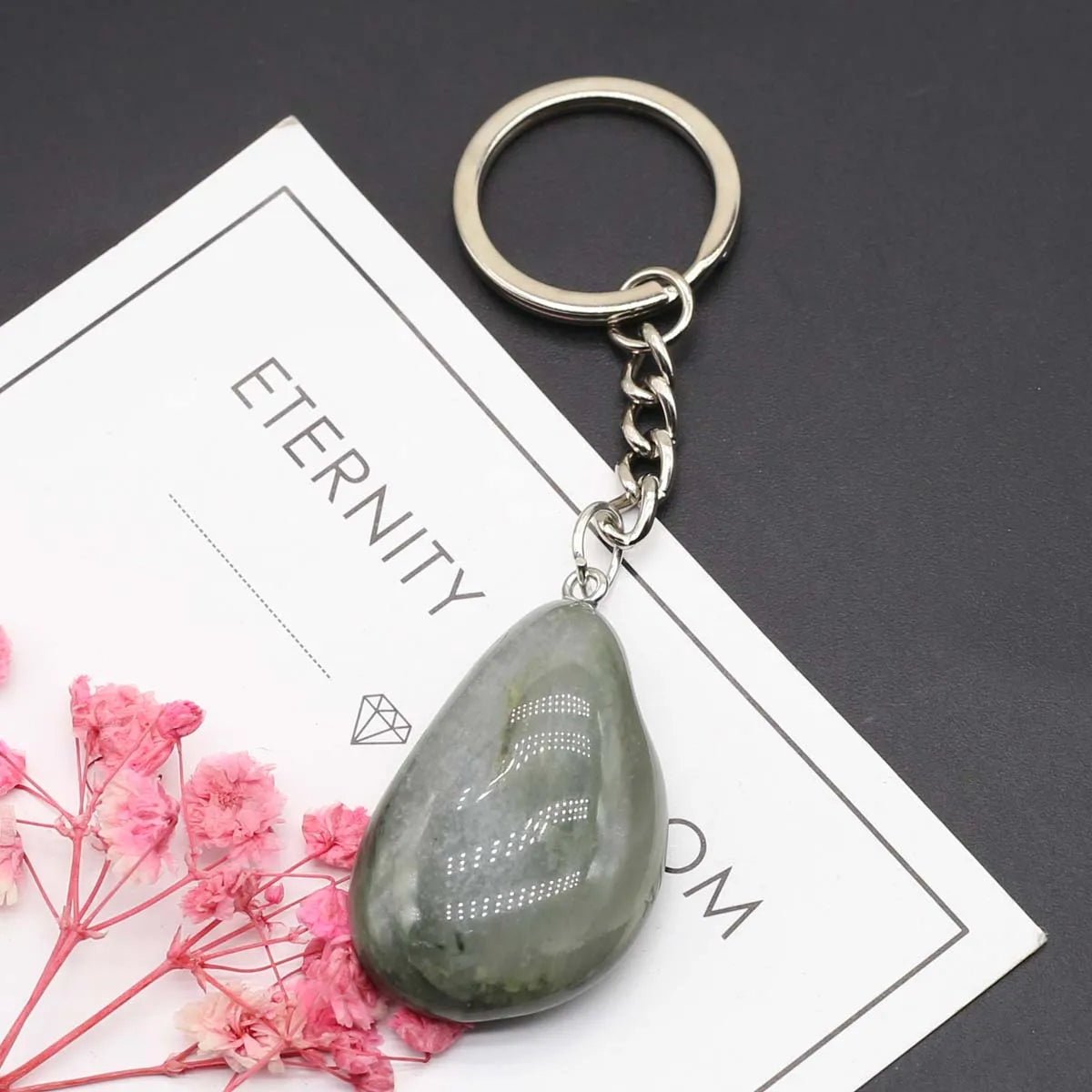 Natural Stones Keychains SELECTION - ALOE WINGS STORE