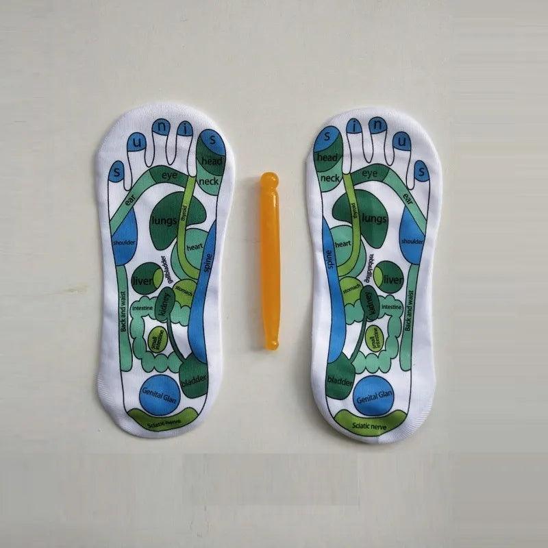 Podiatrist influenced Acupoint Massage One Size Socks with Acupoint Massage Stick (Foot Massage Tools):SELECTION - ALOE WINGS STORE