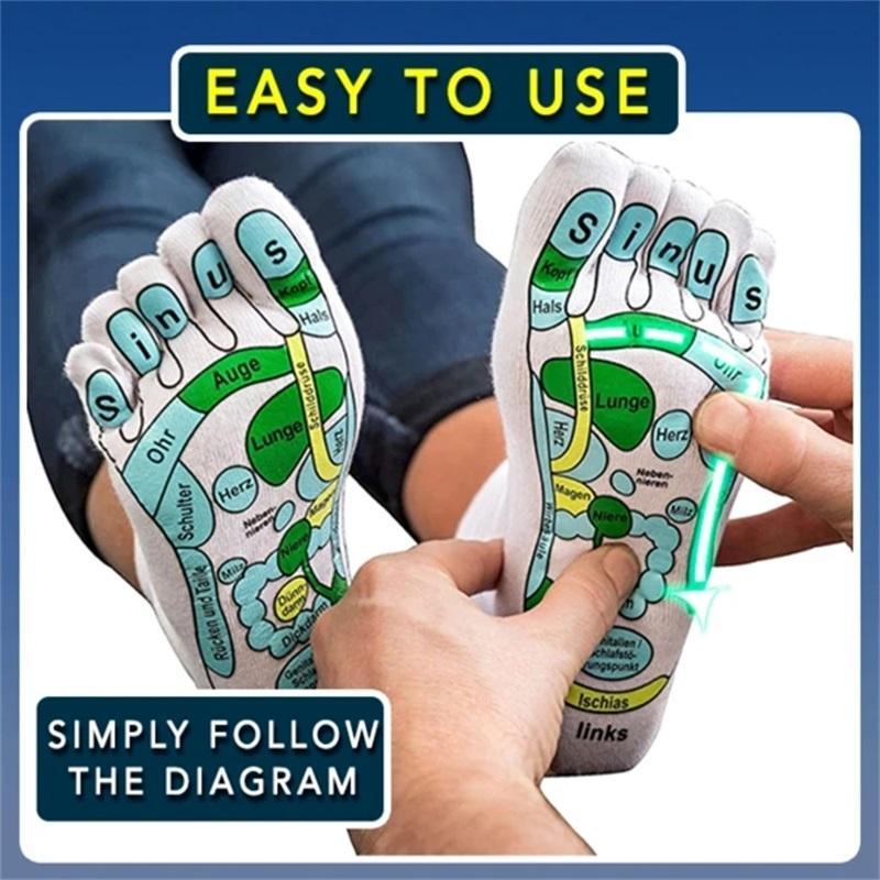 Podiatrist influenced Acupoint Massage One Size Socks with Acupoint Massage Stick (Foot Massage Tools):SELECTION - ALOE WINGS STORE