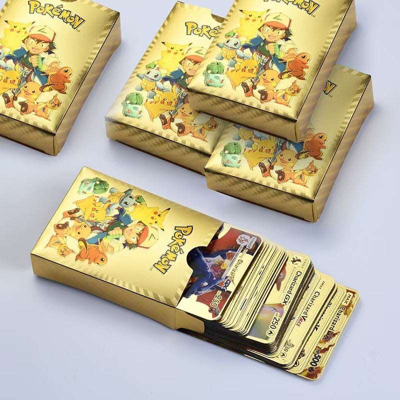 Pokémon Golden Cards Anime Cartoon Selection: 55 Cards in Card Box-ALOE WINGS STORE