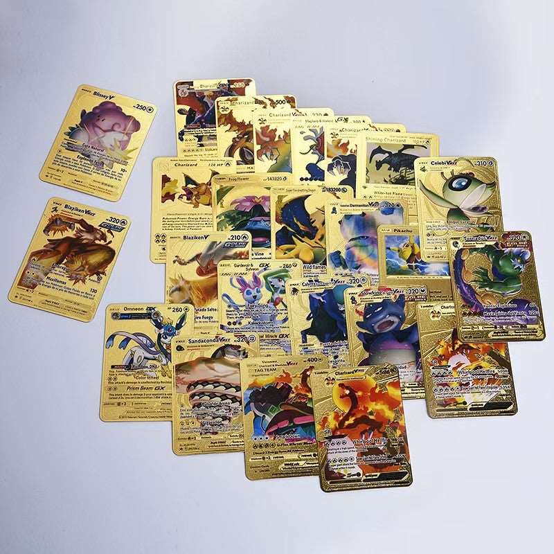 Pokémon Golden Cards Anime Cartoon Selection: 55 Cards in Card Box-ALOE WINGS STORE