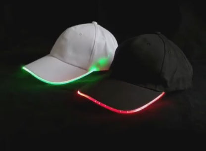 LED Light-Up Baseball Cap – Adjustable Glowing Hat for Parties, Night Runs & More!