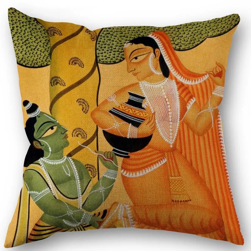 Radha And Krishna Pillow Cover (45cm x 45cm) SELECTION - ALOE WINGS STORE