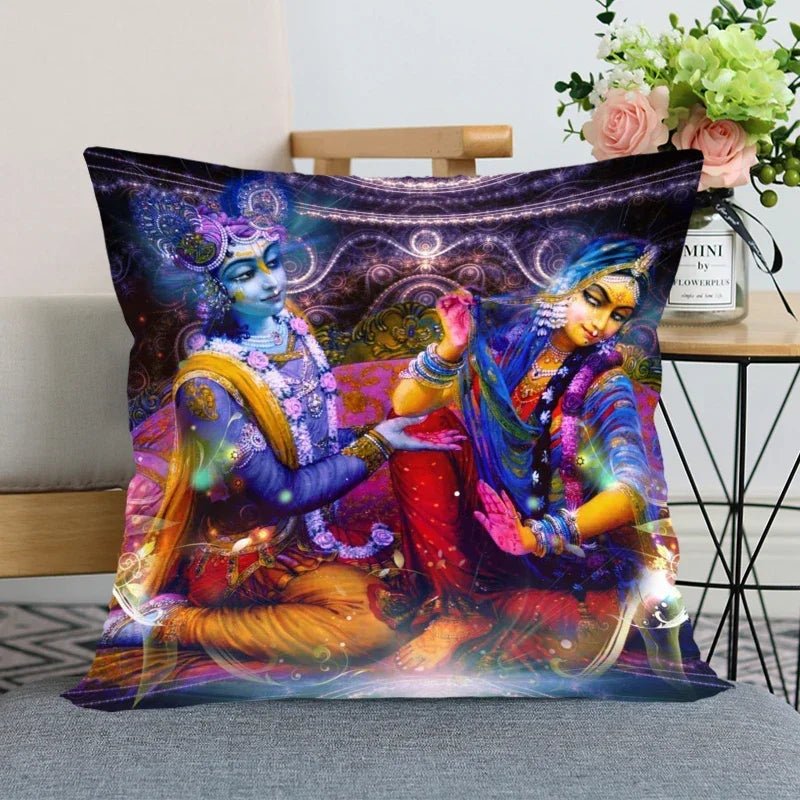 Radha, Krishna And Krishna And Radha Prints Pillow Cover SELECTION - ALOE WINGS STORE