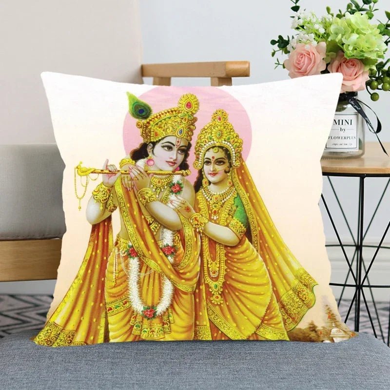 Radha, Krishna And Krishna And Radha Prints Pillow Cover SELECTION - ALOE WINGS STORE