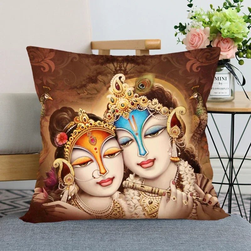 Radha, Krishna And Krishna And Radha Prints Pillow Cover SELECTION - ALOE WINGS STORE