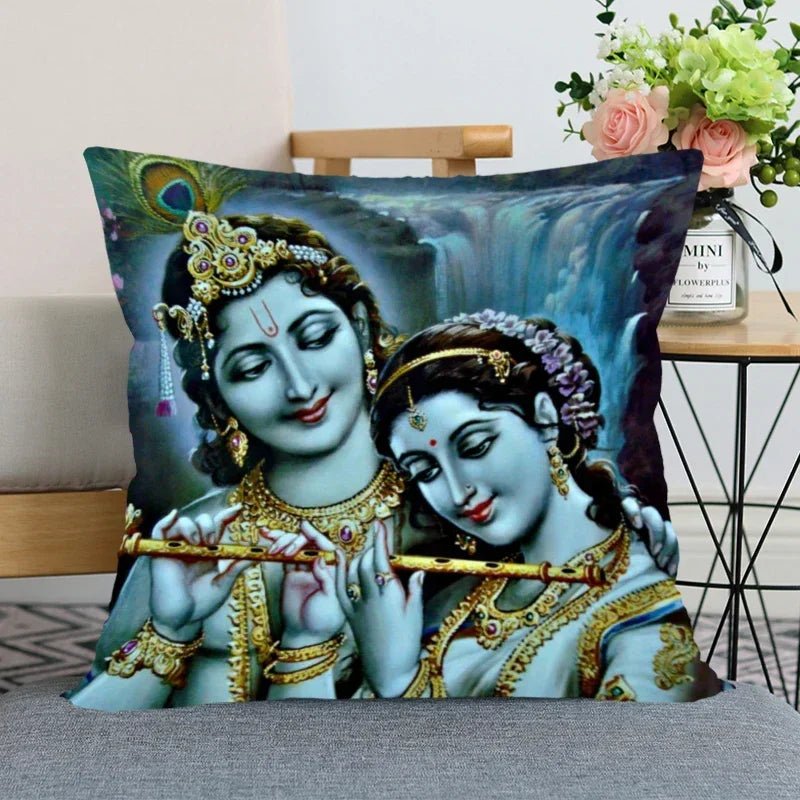 Radha, Krishna And Krishna And Radha Prints Pillow Cover SELECTION - ALOE WINGS STORE