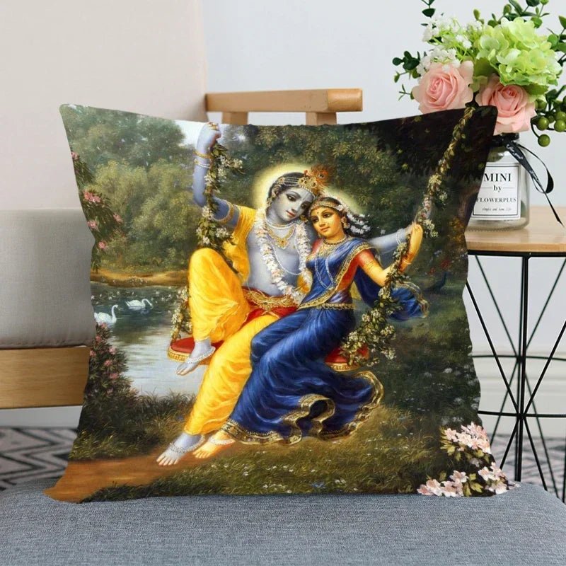 Radha, Krishna And Krishna And Radha Prints Pillow Cover SELECTION - ALOE WINGS STORE