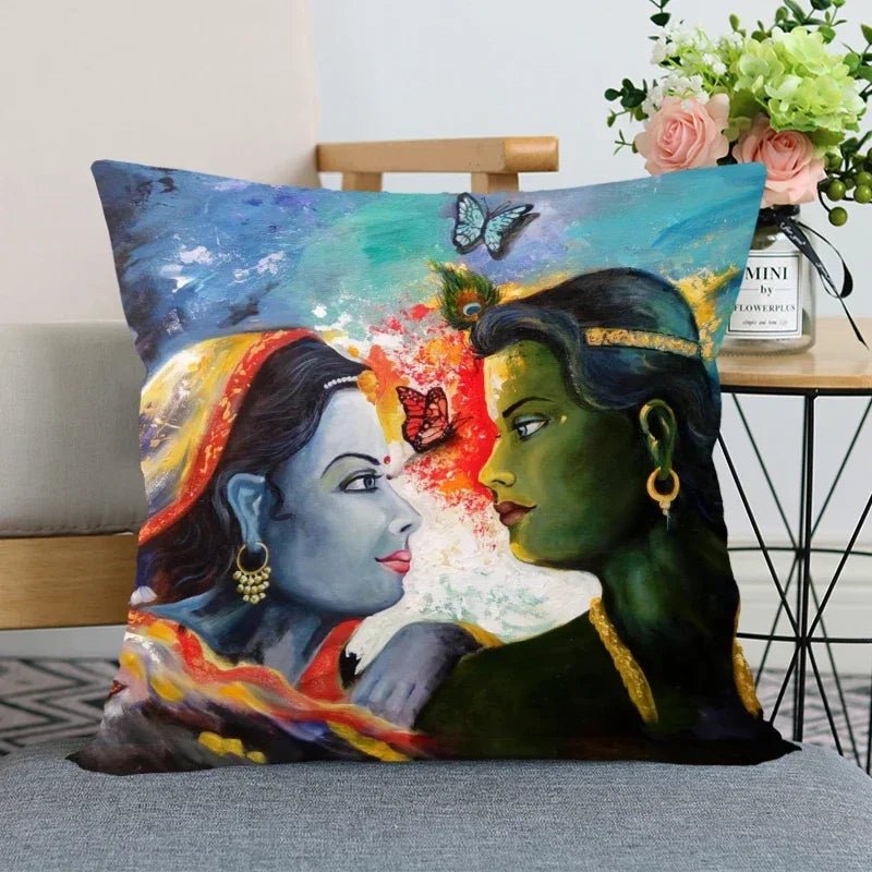 Radha, Krishna And Krishna And Radha Prints Pillow Cover SELECTION - ALOE WINGS STORE