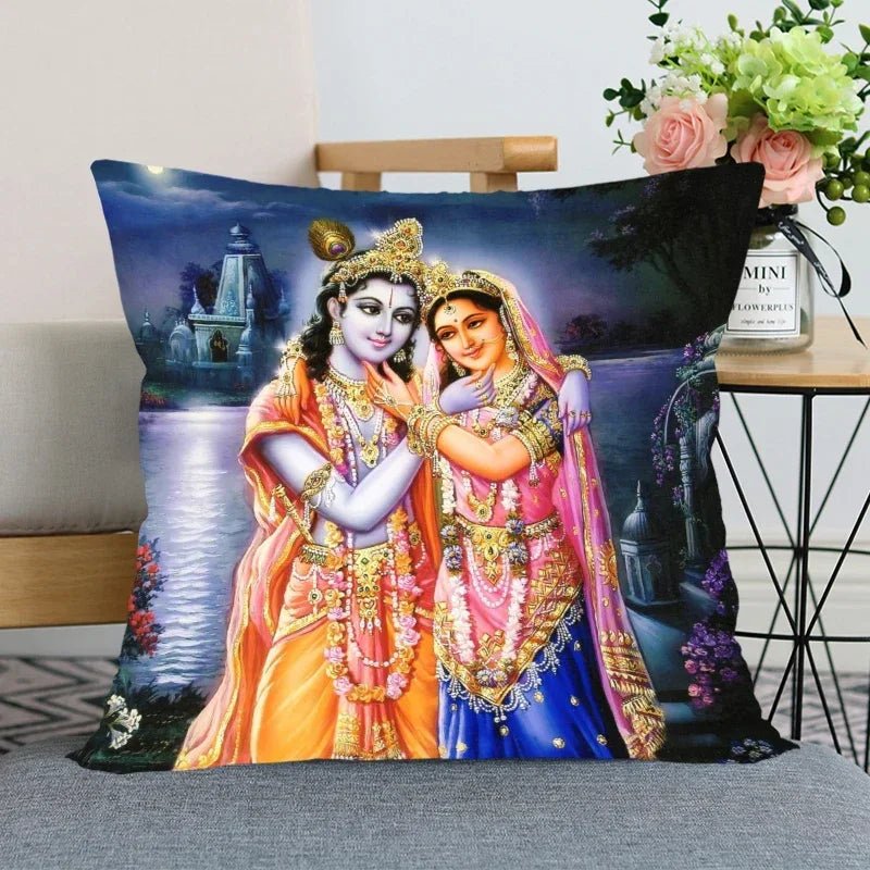 Radha, Krishna And Krishna And Radha Prints Pillow Cover SELECTION - ALOE WINGS STORE