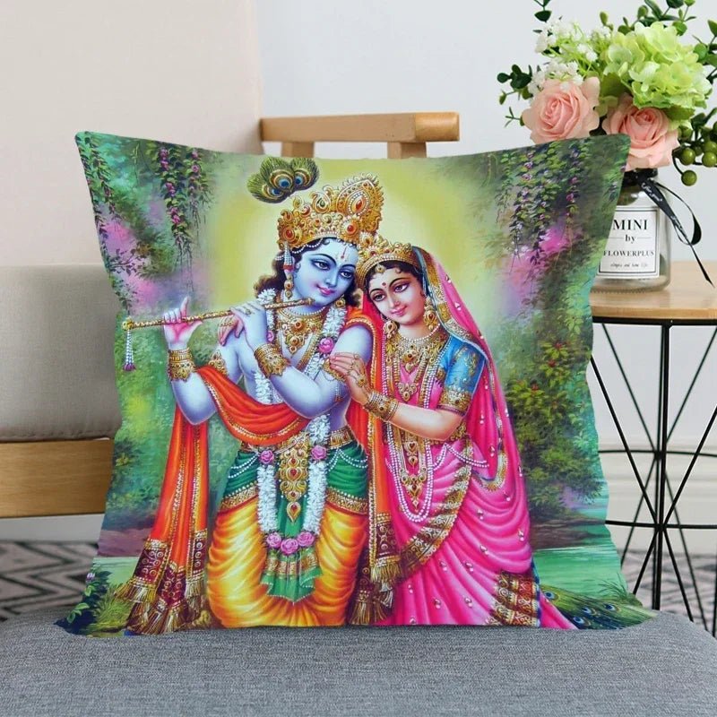 Radha, Krishna And Krishna And Radha Prints Pillow Cover SELECTION - ALOE WINGS STORE