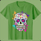 ‌Skull Día De Los Muertos T-Shirt – Unisex Mexican Halloween Festival Tees