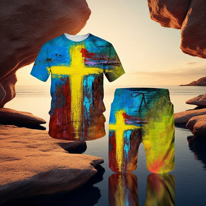 Lion Style Shorts and T-Shirt Set - 3XL