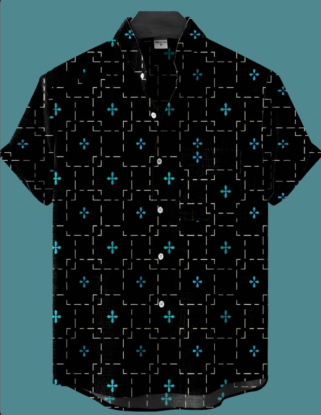 Men’s Hawaiian Print Linen-Style Short Sleeve Shirt – Oversized Casual Summer Top| Breathable Polyester Beach Wear & Vacation Fashion (S-5XL)