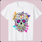 ‌Skull Día De Los Muertos T-Shirt – Unisex Mexican Halloween Festival Tees