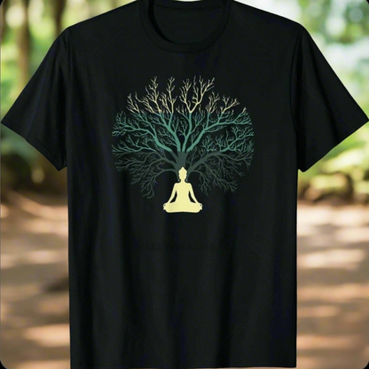 1.Tree of Life Yin Yang T-Shirt – Spiritual Yoga Cotton Tee | Unisex Casual Wear