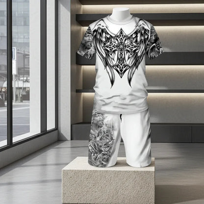 Lion Style Shorts and T-Shirt Set - 3XL