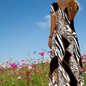 Neutral Animal Print V-Neck Maxi Dress – Stylish Sleeveless Summer Wear