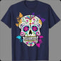‌Skull Día De Los Muertos T-Shirt – Unisex Mexican Halloween Festival Tees