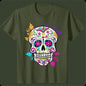 ‌Skull Día De Los Muertos T-Shirt – Unisex Mexican Halloween Festival Tees