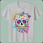 ‌Skull Día De Los Muertos T-Shirt – Unisex Mexican Halloween Festival Tees