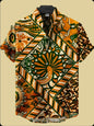 Men's geometric tribal print short sleeve shirt – bold ethnic design for casual streetwear and summer outfits