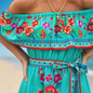 Elegant One-Shoulder Floral Maxi Dress with Lace-Up Waist