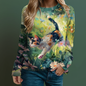 Cute Cat Sweatshirts for Women – Funny Graphic Crewneck Oversized Sweaters
