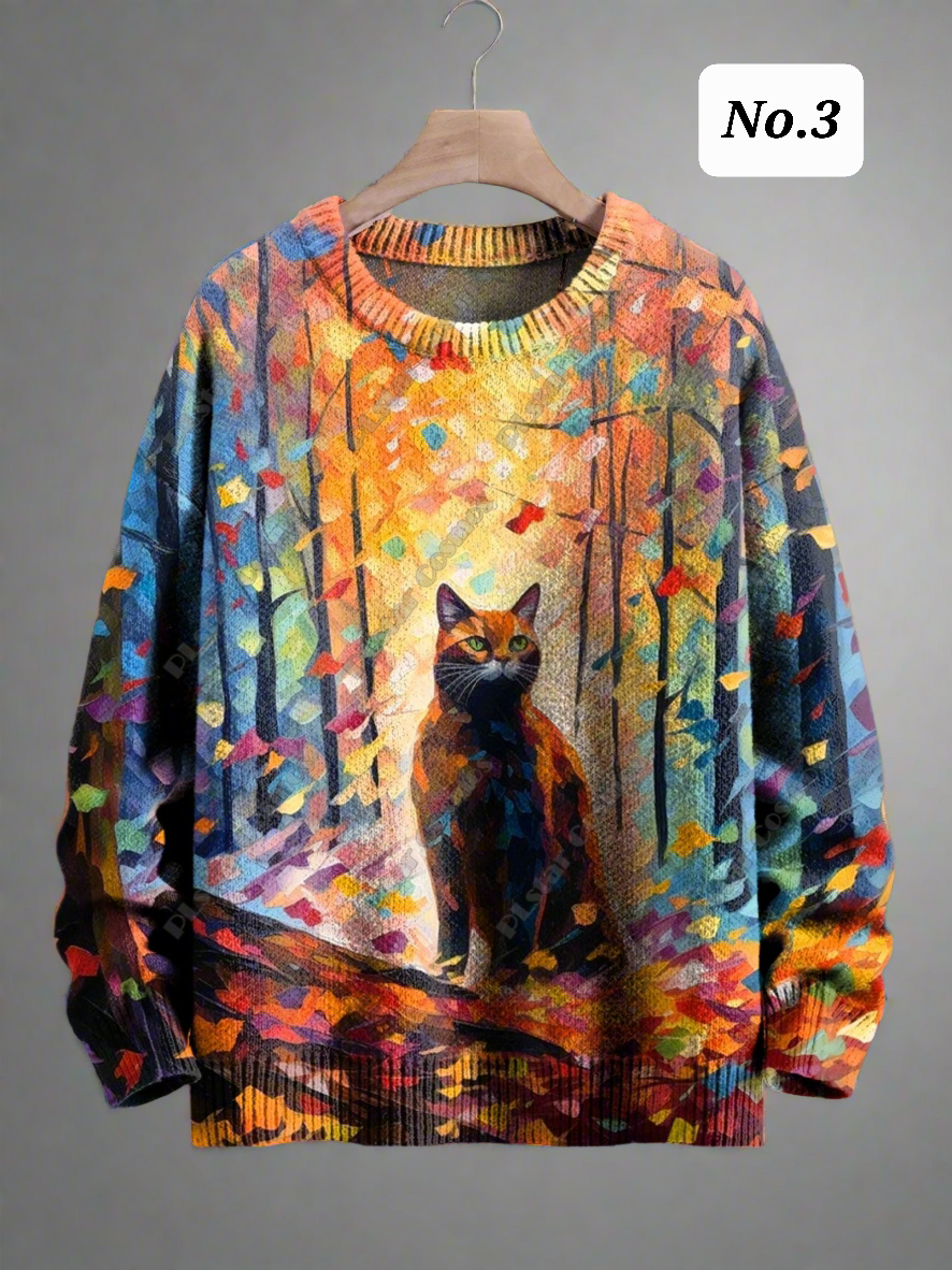 Stylish Cats & Dogs Animals Sweater  SELECTION (Includes Plus Sizes) - ALOE WINGS STORE