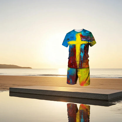 Lion Style Shorts and T-Shirt Set - 3XL