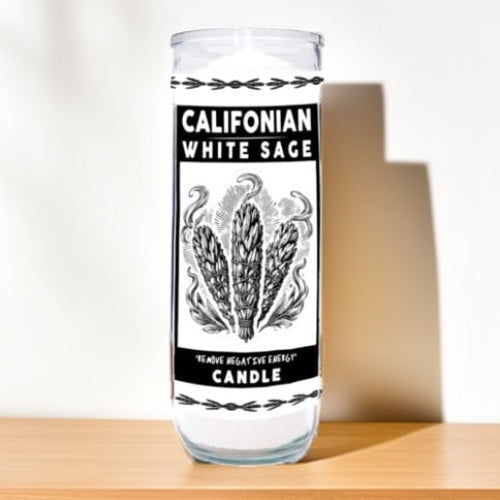 Cleansing Californian White Sage Ritual Candle - ALOE WINGS STORE