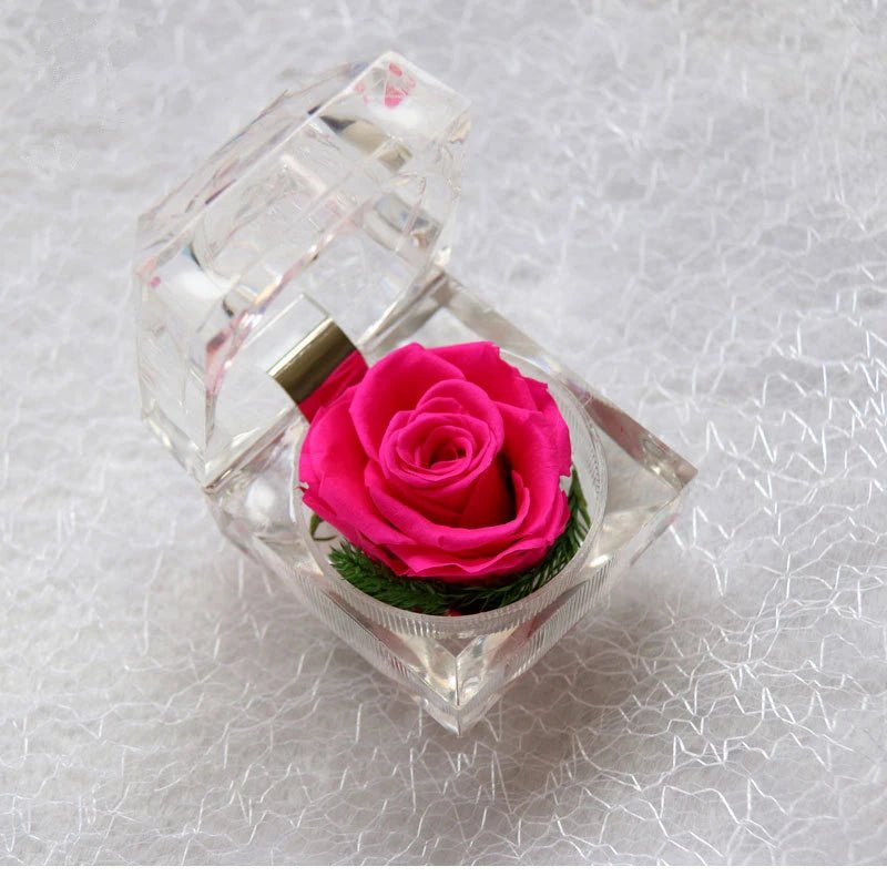 Rose In A Crystal Gift Box Selection - ALOE WINGS STORE