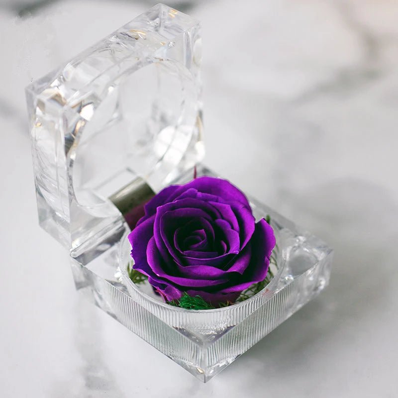 Rose In A Crystal Gift Box Selection - ALOE WINGS STORE