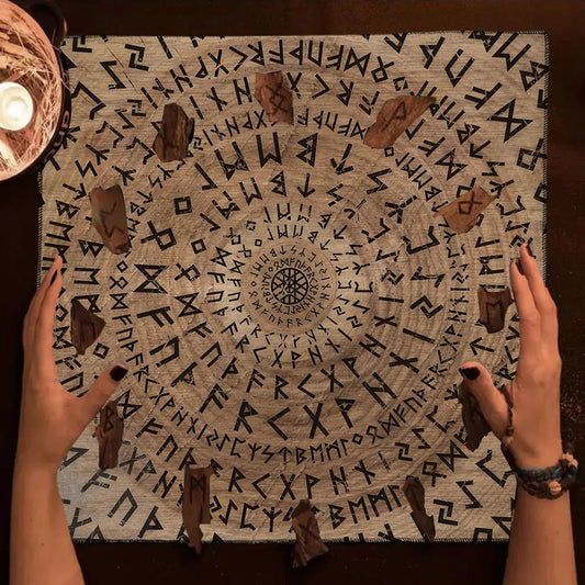 Runes Spiritual Tablecloth - ALOE WINGS STORE