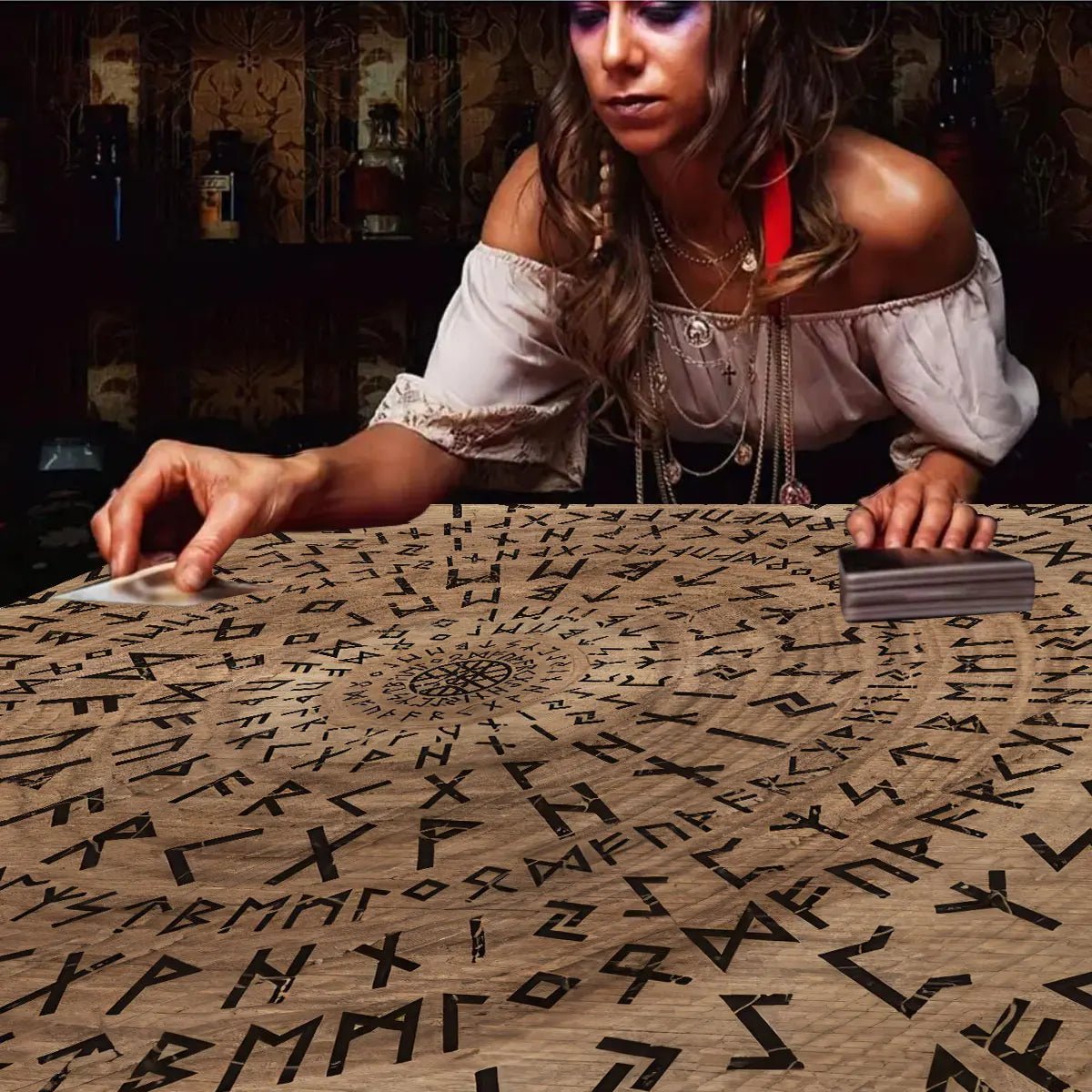 Runes Spiritual Tablecloth - ALOE WINGS STORE