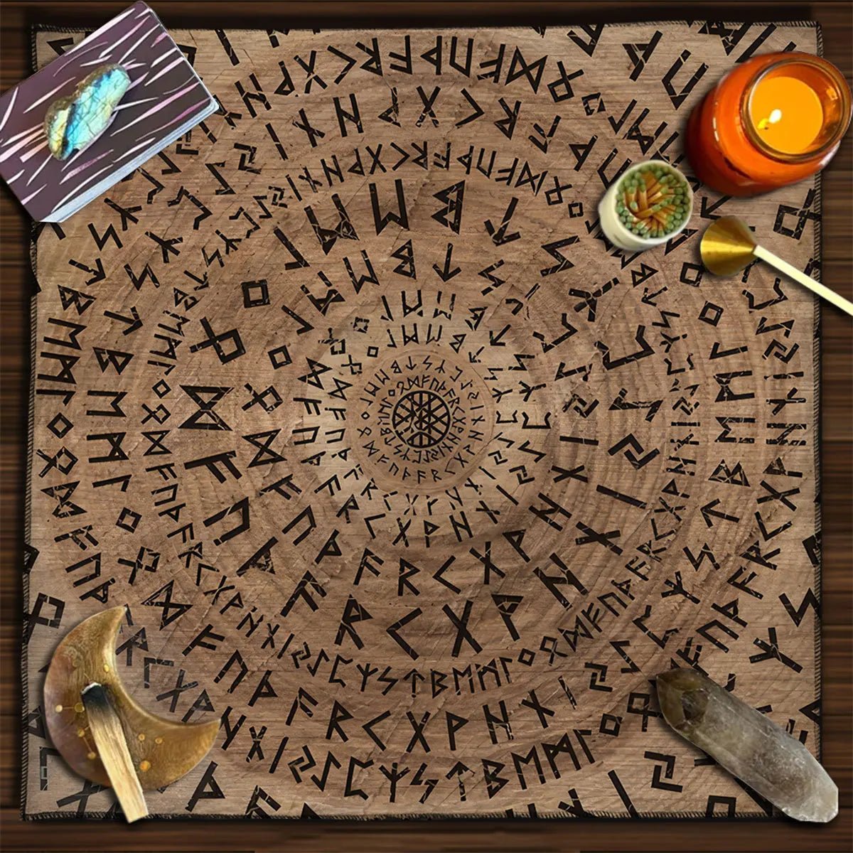 Runes Spiritual Tablecloth - ALOE WINGS STORE