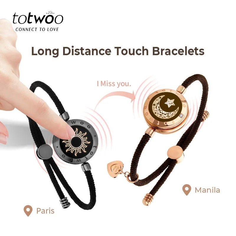 totwoo Long Distance Light Up Smart Bracelets (Couples & Long Distance Relationship) - ALOE WINGS STORE