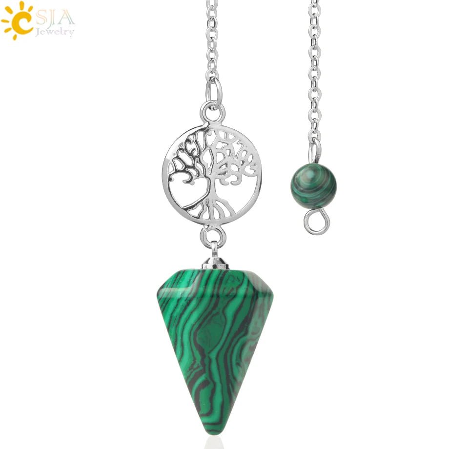 Tree Of Life Natural Stone Pendulum / Pendant - ALOE WINGS STORE