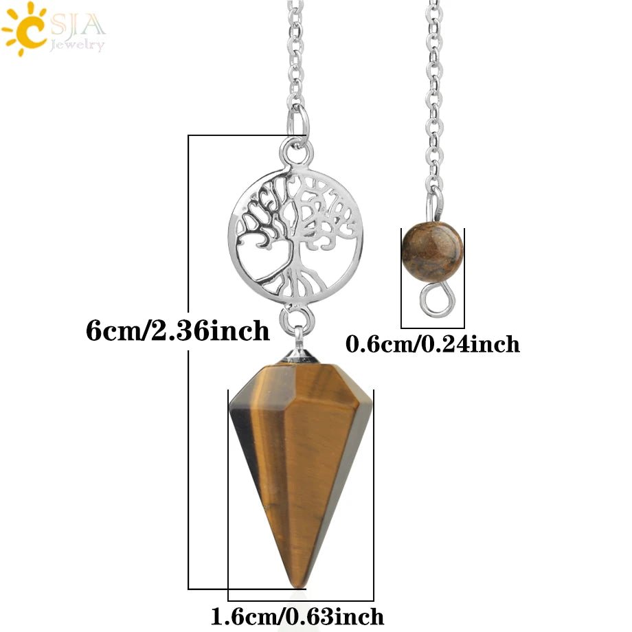 Tree Of Life Natural Stone Pendulum / Pendant - ALOE WINGS STORE