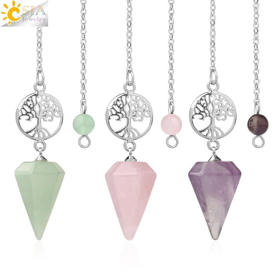 Tree Of Life Natural Stone Pendulum / Pendant - ALOE WINGS STORE