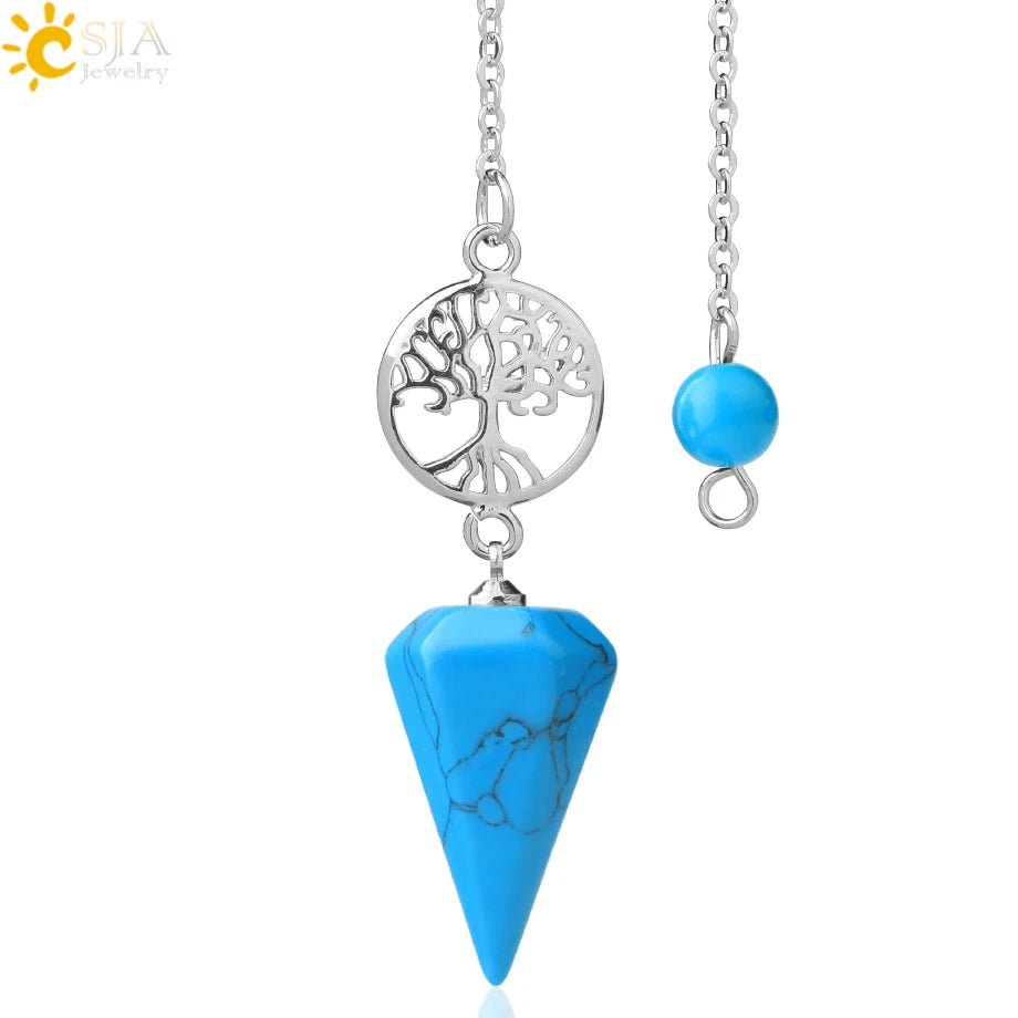 Tree Of Life Natural Stone Pendulum / Pendant - ALOE WINGS STORE