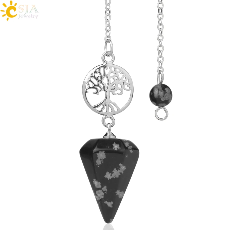 Tree Of Life Natural Stone Pendulum / Pendant - ALOE WINGS STORE