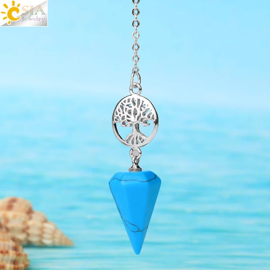 Tree Of Life Natural Stone Pendulum / Pendant - ALOE WINGS STORE