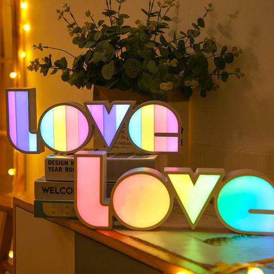 Valentines Day LED LOVE Light Decor-ALOE WINGS STORE