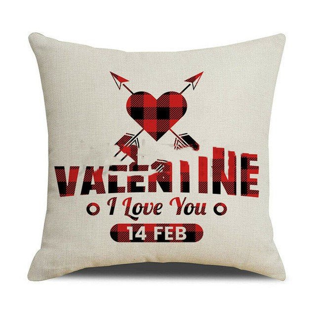 Valentines Day Red Pillowcase Cushion Cover - ALOE WINGS STORE